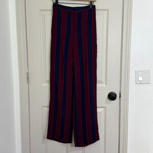 Express Wide Leg Pants Women 2 Red Blue High Rise Hippie Boho Festival Retro Y2K